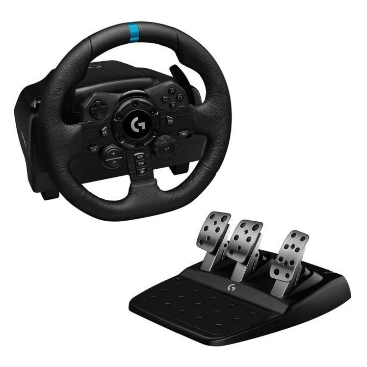 Volant de Course et Pédales gaming - Logitech - G923 - pour PS5, PS4