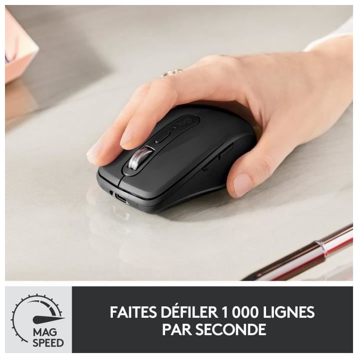 Souris sans fil - Logitech - MX Anywhere 3 - Ergonomique - Bluetooth -