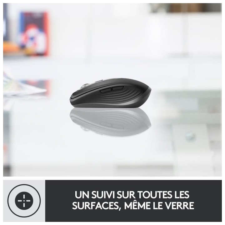 Souris sans fil - Logitech - MX Anywhere 3 - Ergonomique - Bluetooth -