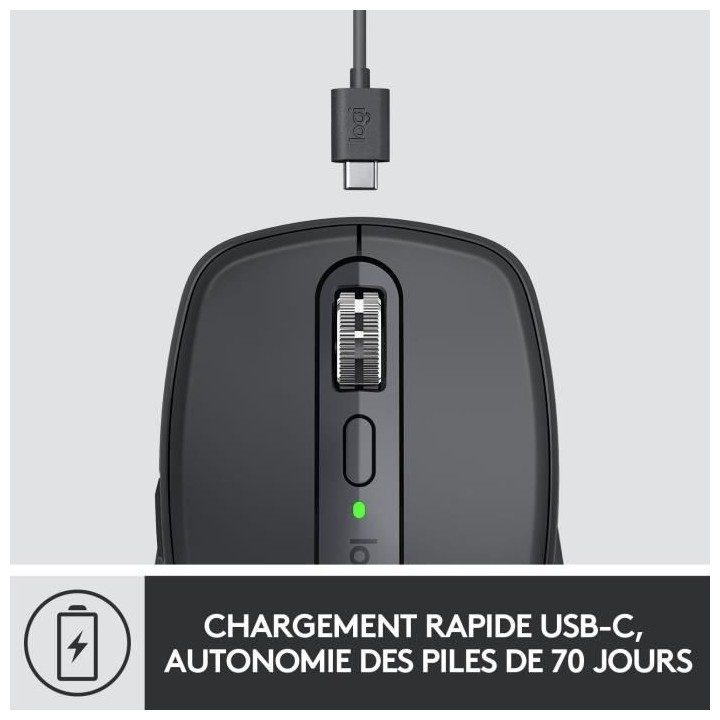 Souris sans fil - Logitech - MX Anywhere 3 - Ergonomique - Bluetooth -