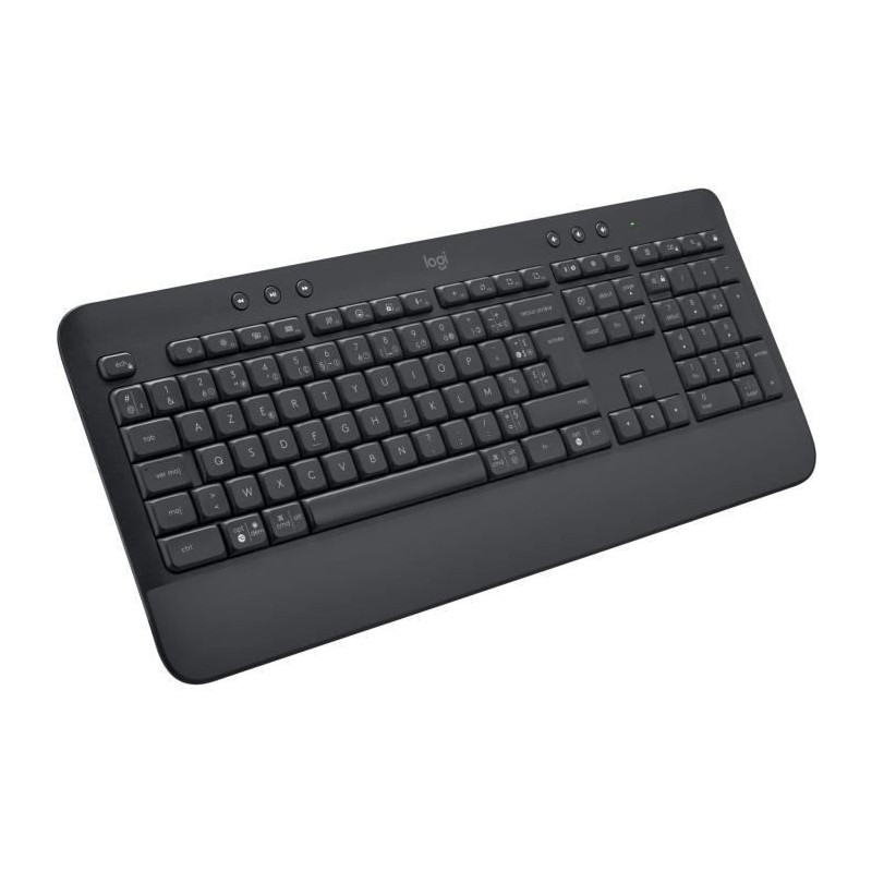 Logitech - Clavier sans fil - Ergonomique Entier avec Repose-Poignets -Signature K650 - Graphite