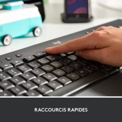 Logitech - Clavier sans fil - Ergonomique Entier avec Repose-Poignets -Signature K650 - Graphite