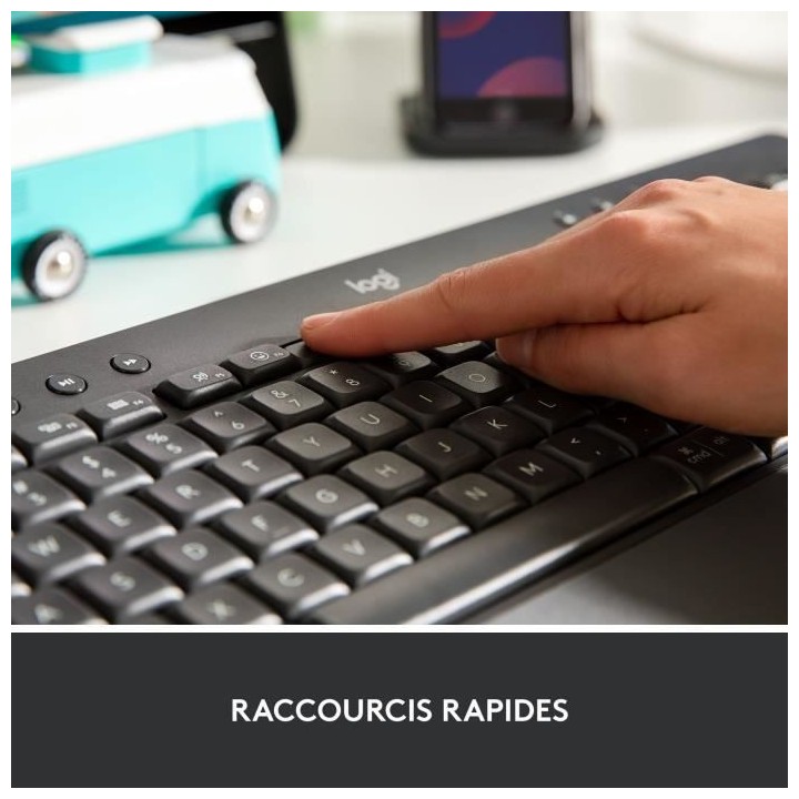 Logitech - Clavier sans fil - Ergonomique Entier avec Repose-Poignets