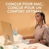 Logitech - Souris Lift pour Mac - Ergonomique sans fil - Blanc