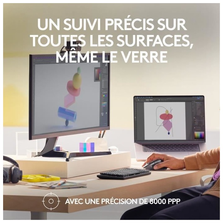 Logitech - Souris sans fil Ergonomique - MX Master 3S pour Mac - Gris