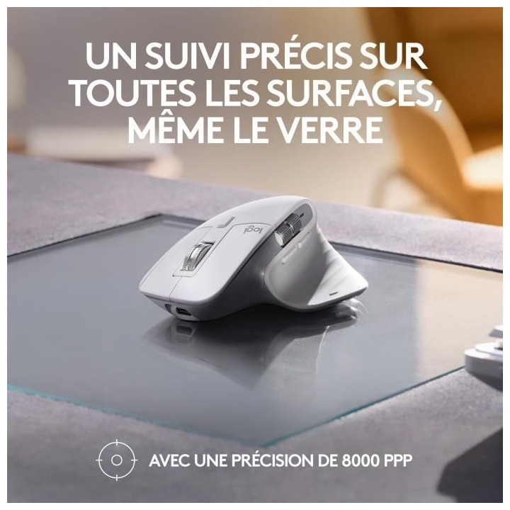 Logitech - Souris sans fil Ergonomique - MX Master 3S pour Mac - Gris