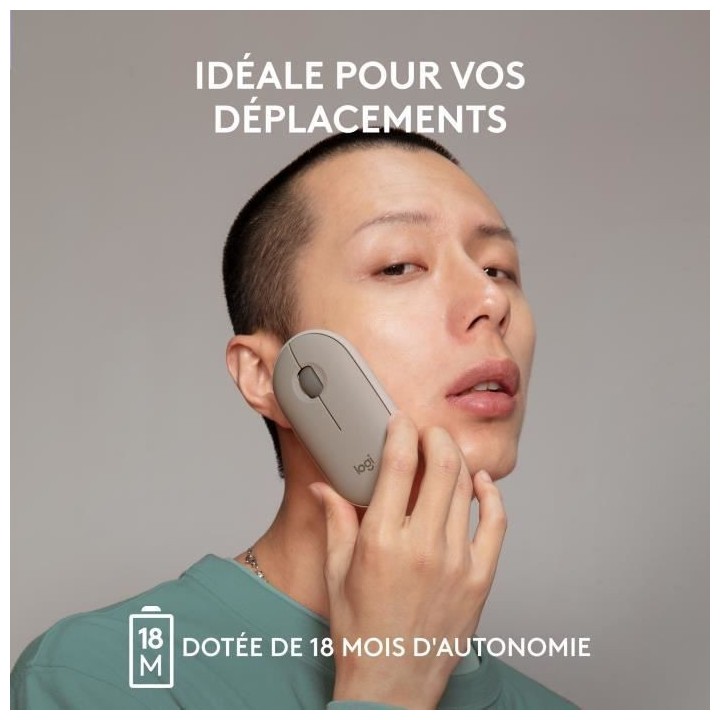 Logitech - Souris sans fil M350 avec Bluetooth - Sand