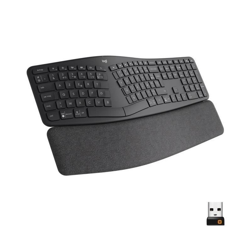 Clavier ergonomique - Sans fil - LOGITECH - K860 ERGO - Position de clavier en deux parties