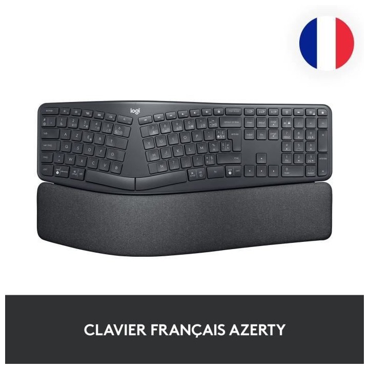 Clavier ergonomique - Sans fil - LOGITECH - K860 ERGO - Position de cl