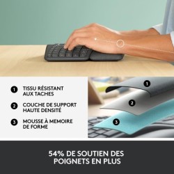 Clavier ergonomique - Sans fil - LOGITECH - K860 ERGO - Position de clavier en deux parties