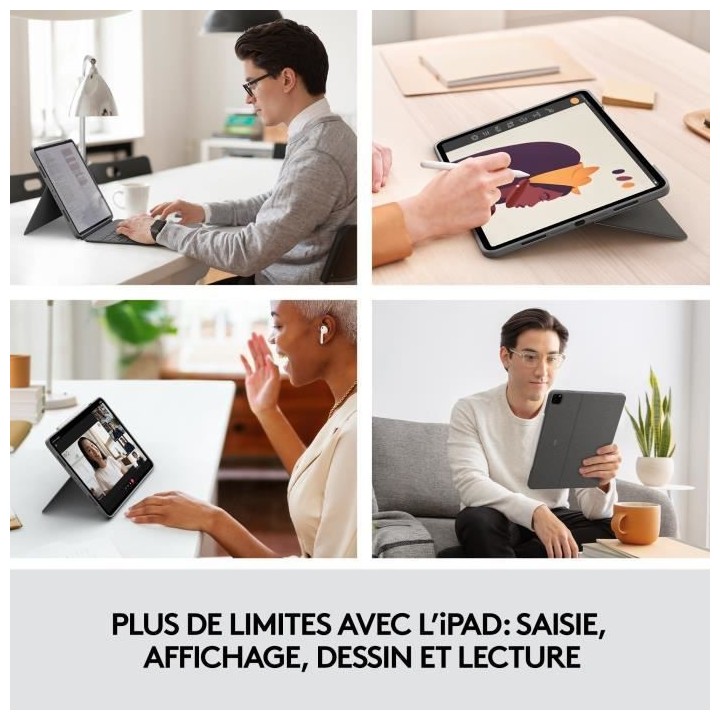 Clavier et étui - Tablette - Logitech - COMBO TOUCH IPAD AIR PRO 12.9