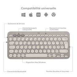 Logitech - Clavier sans fil K380 - Sand