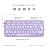 Logitech - Clavier sans fil K380 - Lavender Lemonade