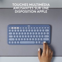 Logitech - Clavier K380 Bluetooth Multidispositif pour Mac - Blueberry