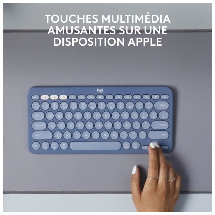 Logitech - Clavier K380 Bluetooth Multidispositif pour Mac - Blueberry