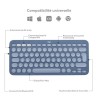 Logitech - Clavier K380 Bluetooth Multidispositif pour Mac - Blueberry