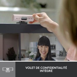 Logitech - Brio 500 Webcam HD avec Expo Auto - Rose