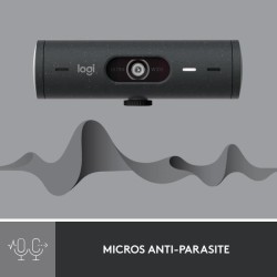 Logitech - Brio 500 Webcam HD avec Expo Auto - Graphite