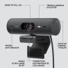 Logitech - Brio 500 Webcam HD avec Expo Auto - Graphite