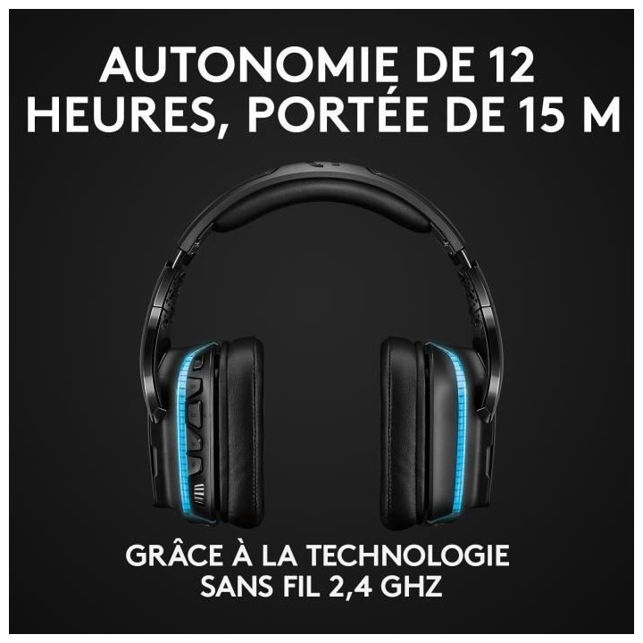 LOGITECH G - Casque Gaming sans fil G935 LIGHTSYNC avec son surround 7