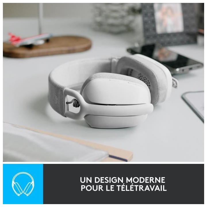 Logitech - Casque d'écoute léger sans fil avec Micro anti-bruit de f
