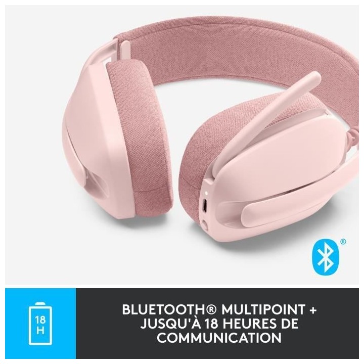 Logitech - Casque d'écoute léger sans fil avec Micro anti-bruit de f