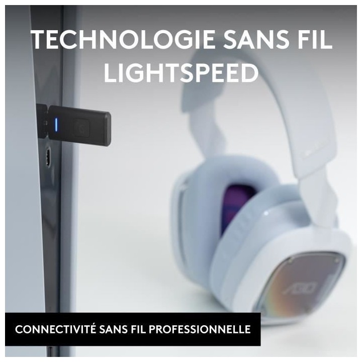 Casque Gaming sans fil - ASTRO - A30 - Pour PS, PC, Mobile - Blanc