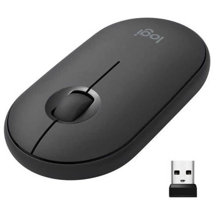 Souris sans fil - Logitech - M350 Pebble - Bluetooth - silencieuse - N