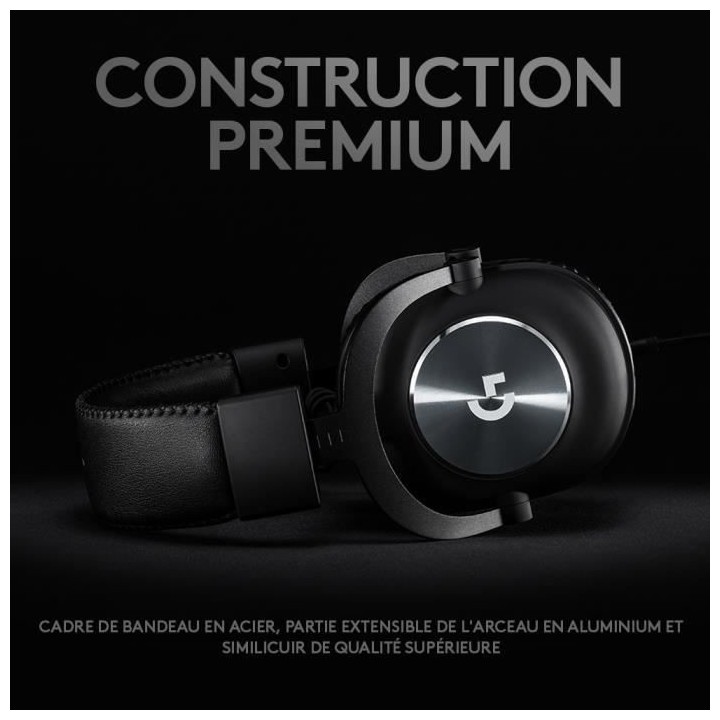Casque Gaming filaire - LOGITECH - G PRO X - avec micro - Noir