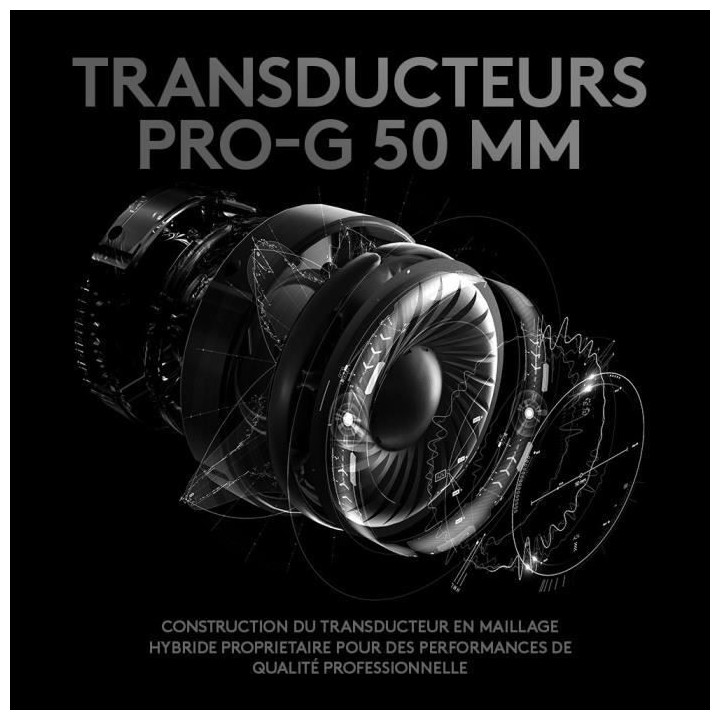 Casque Gaming filaire - LOGITECH - G PRO X - avec micro - Noir