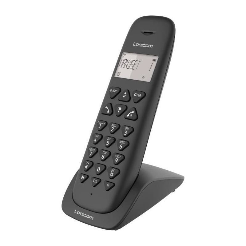 LOGICOM Téléphone sans fil VEGA 155T SOLO Noir avec répondeur