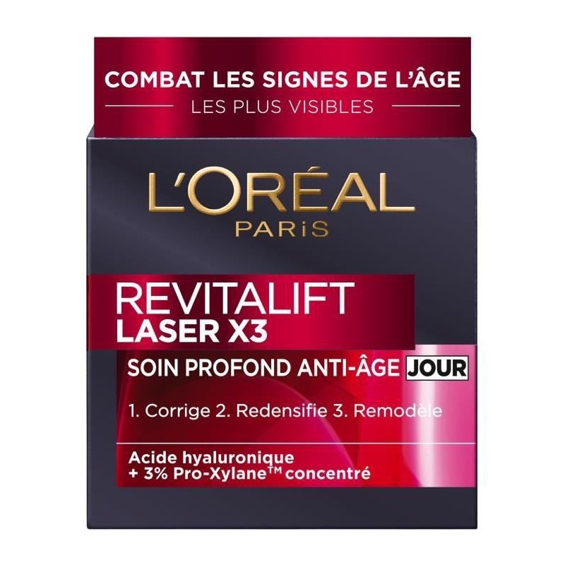 Soin anti-âge Jour Expertise Revitalift Laser 3-en-1 L'OREAL - 50 ml