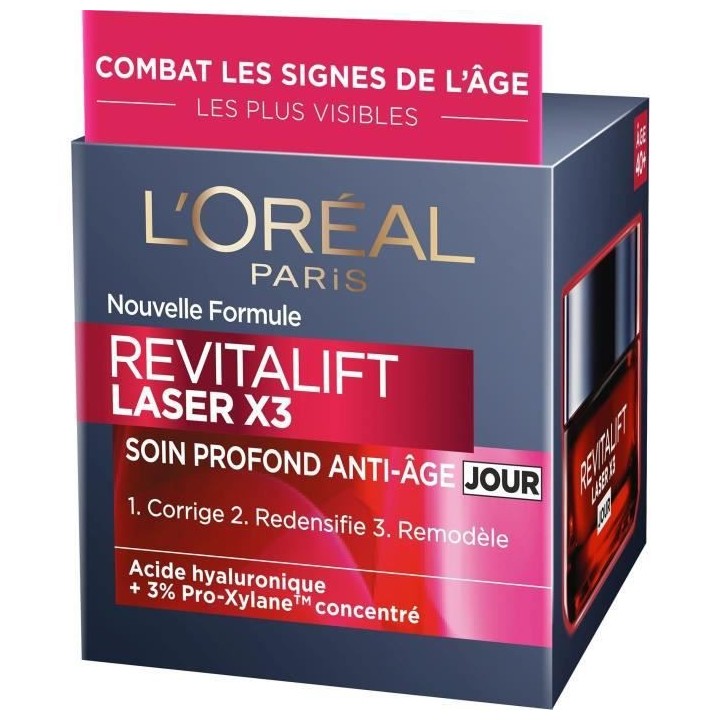 Soin anti-âge Jour Expertise Revitalift Laser 3-en-1 L'OREAL - 50 ml
