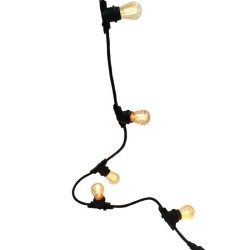 LINK ME LIGHT Guirlande lumineuse connectable - 10 ampoules - douille E27 - LED blanc chaud - 5m