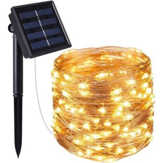 LUMI JARDIN Guirlande lumineuse Skinny Solar en cuivre - 100 micro LED
