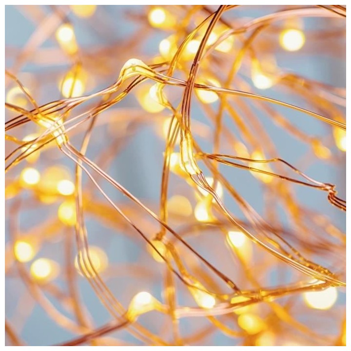 LUMI JARDIN Guirlande lumineuse Skinny Solar en cuivre - 100 micro LED