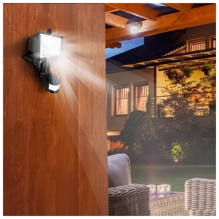 LUMI JARDIN Projecteur solaire Cooper Black - H 22 cm - Noir