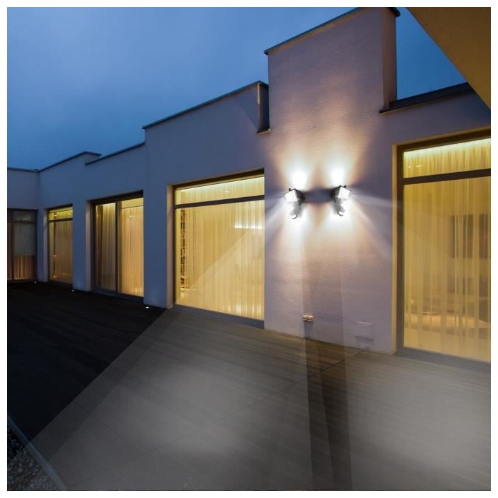 LUMI JARDIN Projecteur solaire Cooper Black - H 22 cm - Noir