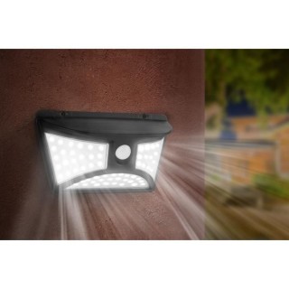 Projecteur solaire applique murale forme arrondie design eclairage pui