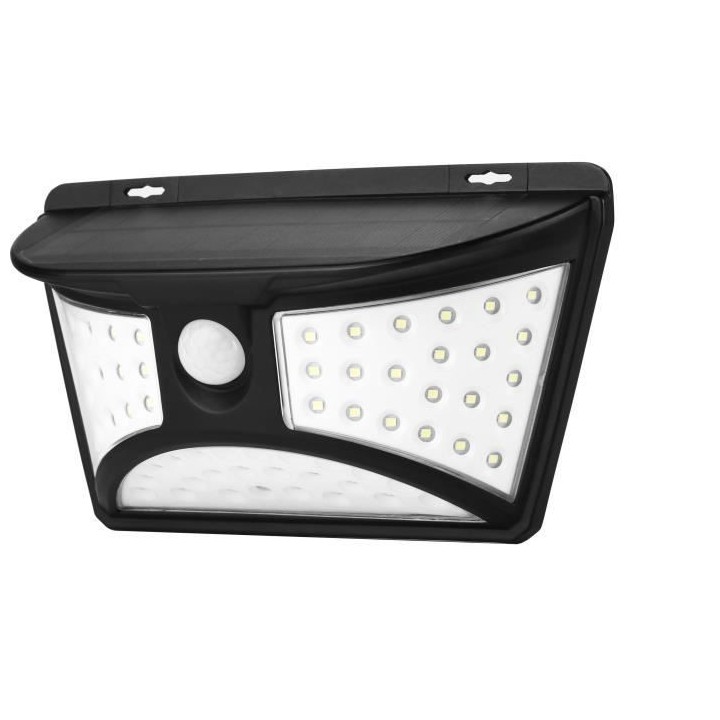 Projecteur solaire applique murale forme arrondie design eclairage pui