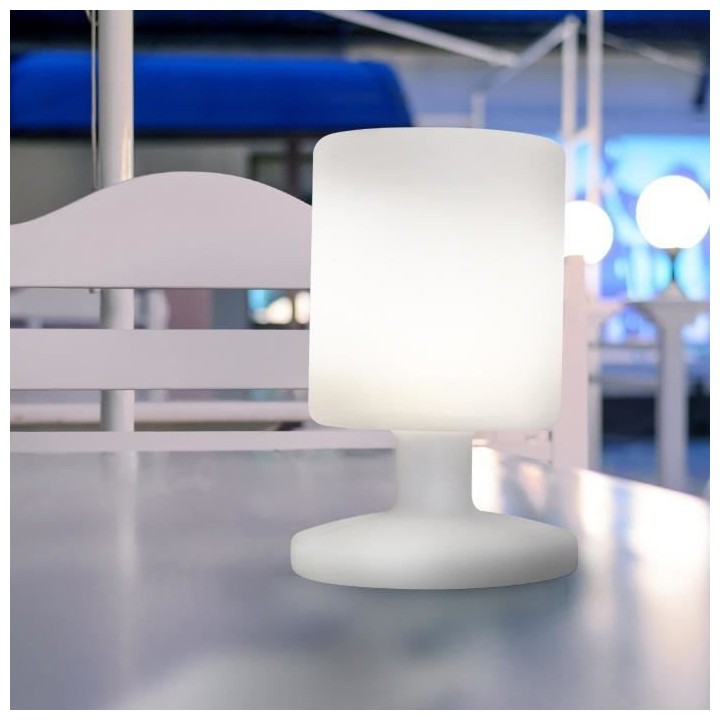 LUMISKY Lampe de table LED Sans fil Lily - H 26 cm - Blanc chaud