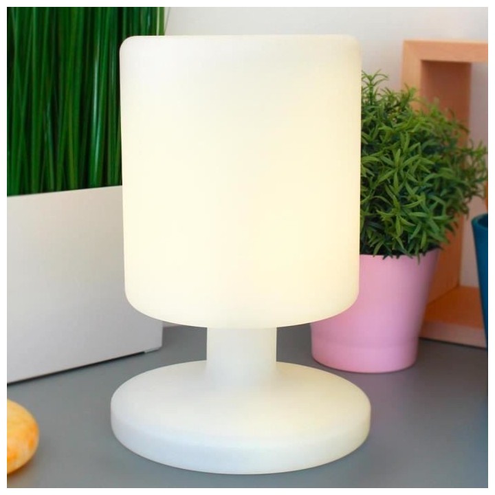 LUMISKY Lampe de table LED Sans fil Lily - H 26 cm - Blanc chaud