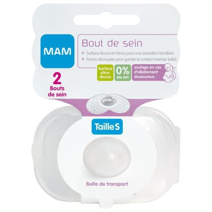 MAM Allaitement Bout de Sein Silicone Taille S 2 unités