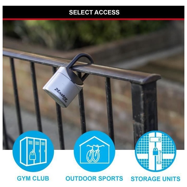 MASTER LOCK Mini Boîte a Clé sécurisée [Format XS] [avec Anse] - 5