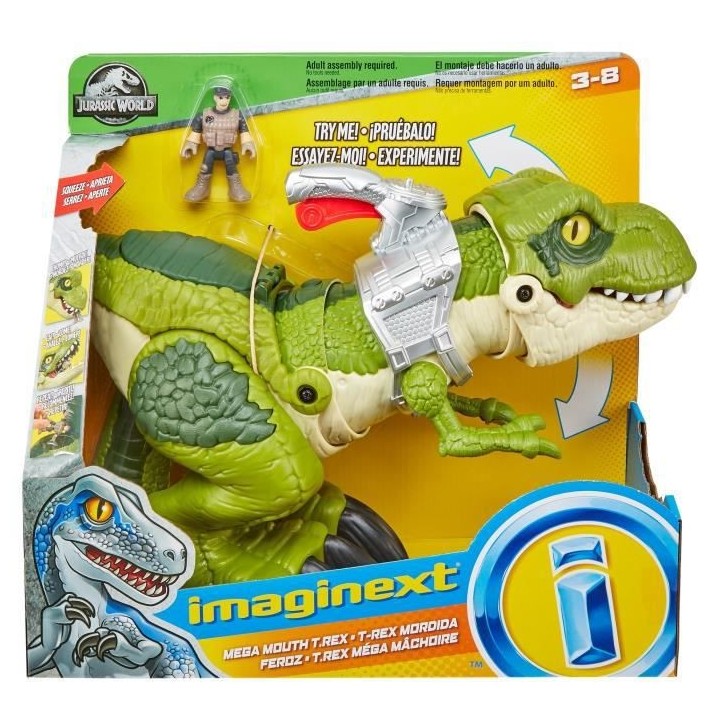 Fisher Price - Imaginext Jurassic World Redoutable T-Rex Méga Mâchoi