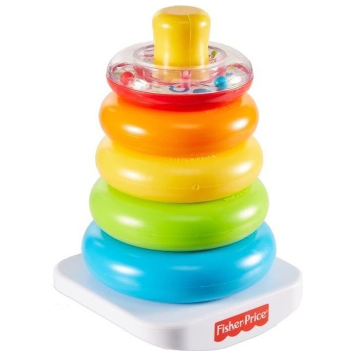 FISHER-PRICE Pyramide Arc-en-Ciel - 20,5 cm - 6 mois et +