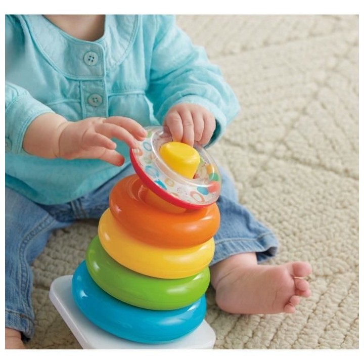 FISHER-PRICE Pyramide Arc-en-Ciel - 20,5 cm - 6 mois et +