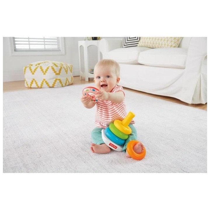 FISHER-PRICE Pyramide Arc-en-Ciel - 20,5 cm - 6 mois et +