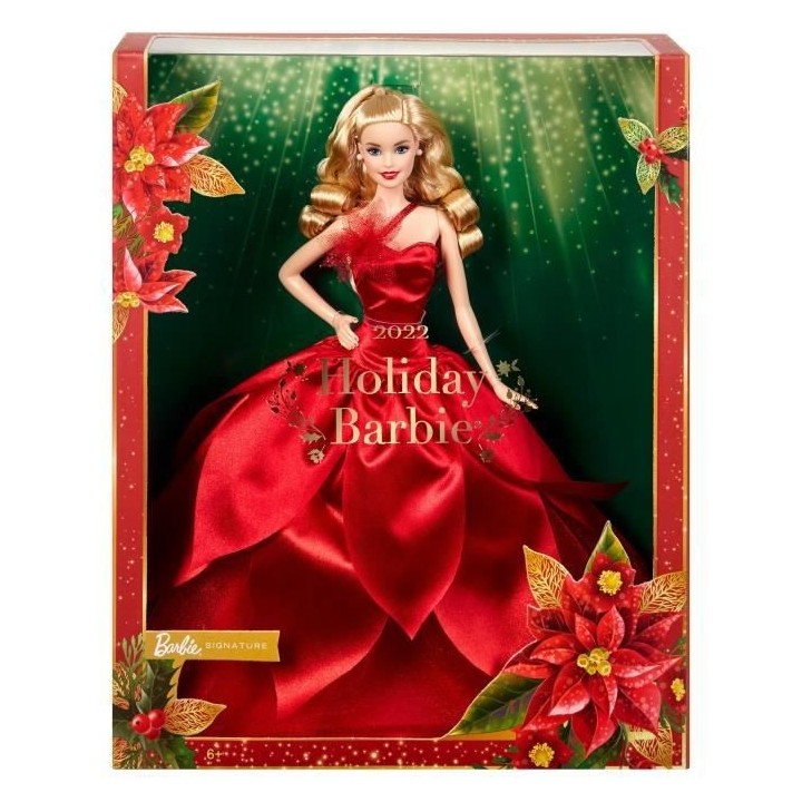 Barbie - Barbie Joyeux Noël Blonde - Poupée - 6 ans et +