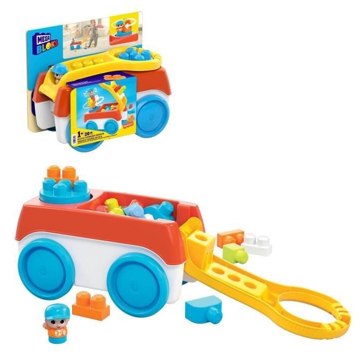 Mega Bloks - Tourni Wagon - jouet de construction - 1er age - 12 mois